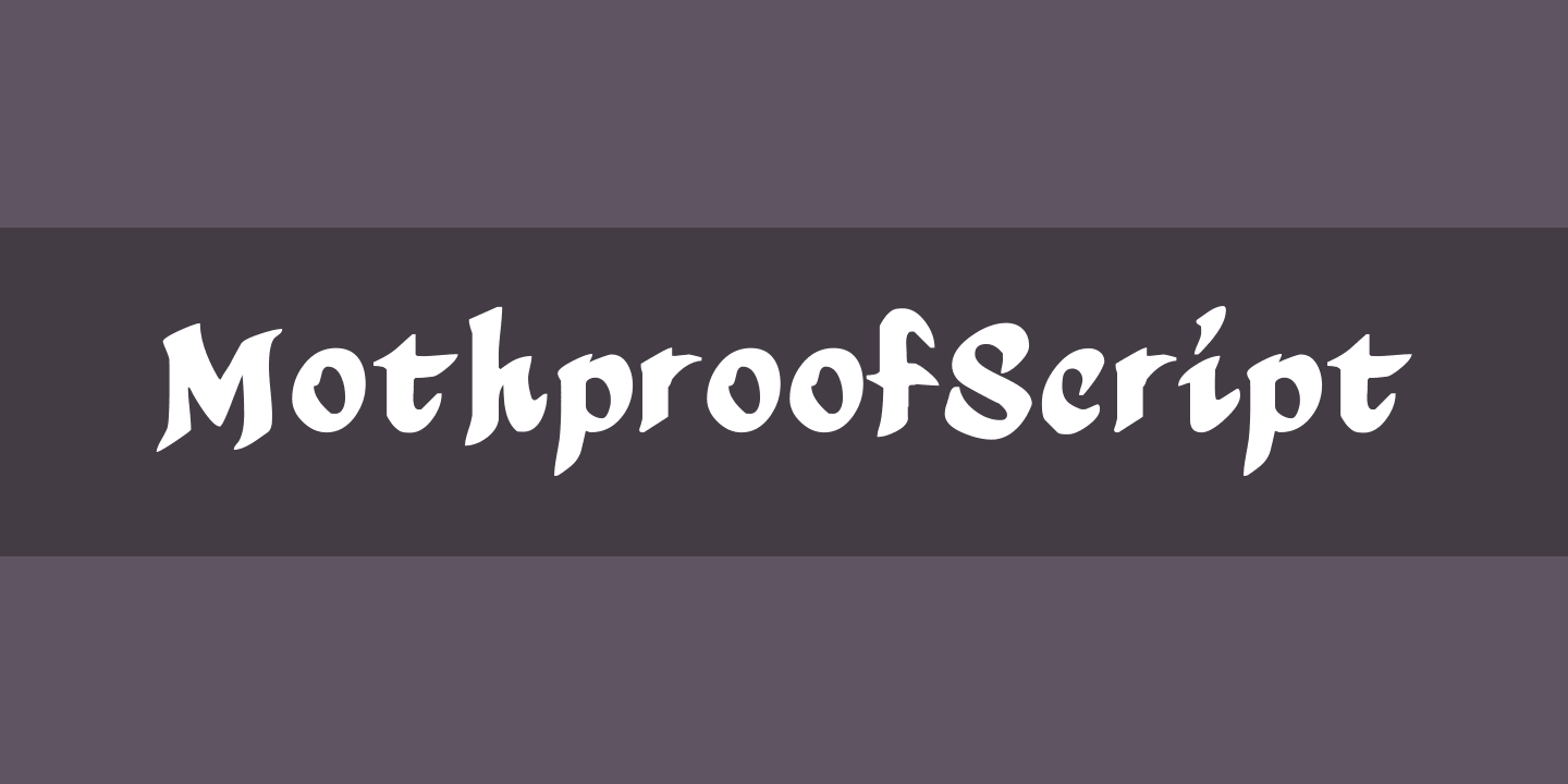 MothproofScript Font